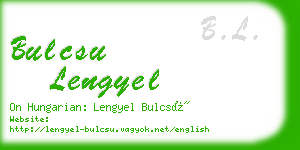 bulcsu lengyel business card